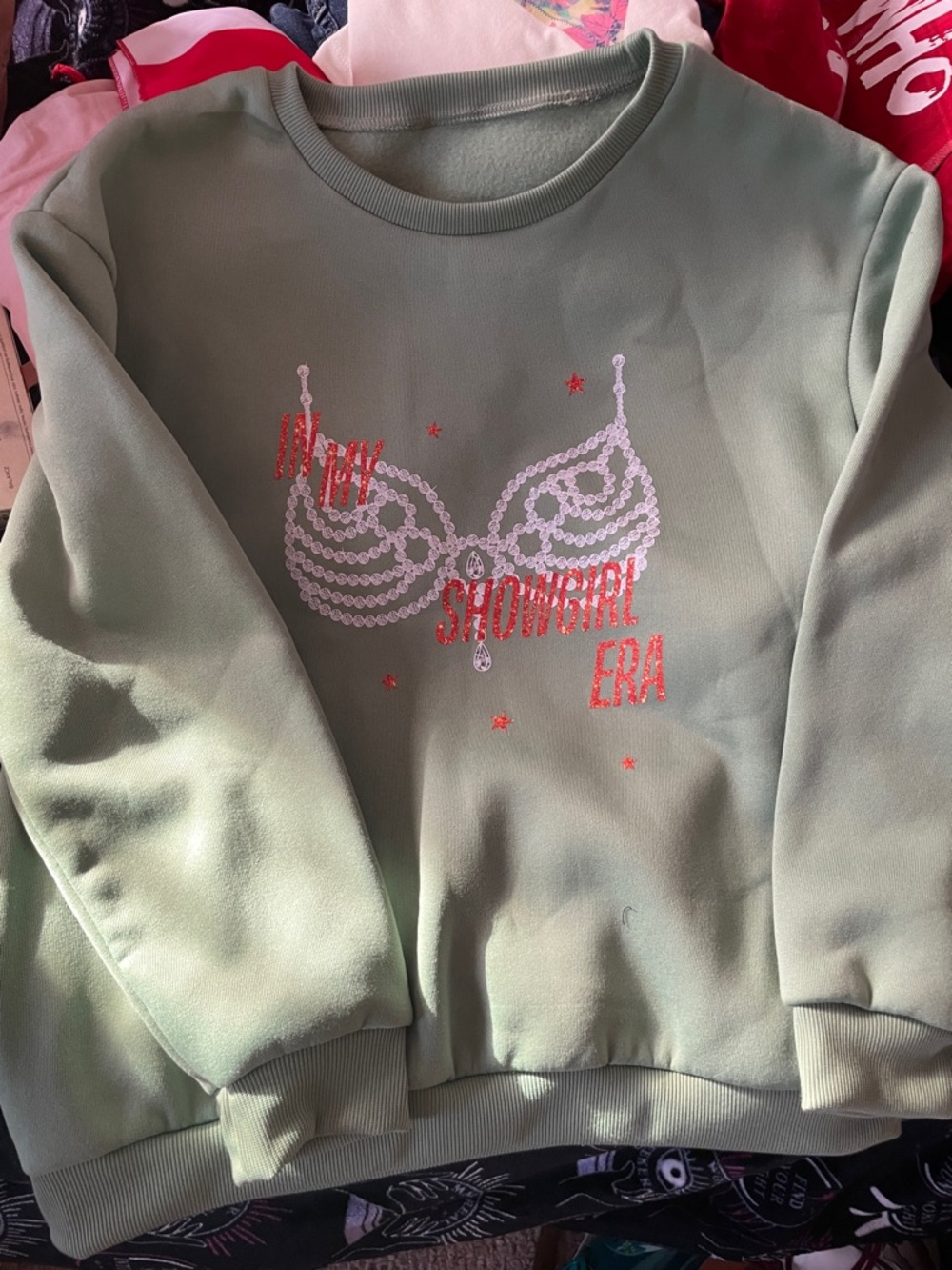 Mint Green Graphic Sweatshirt - 'Showgirl Era'
